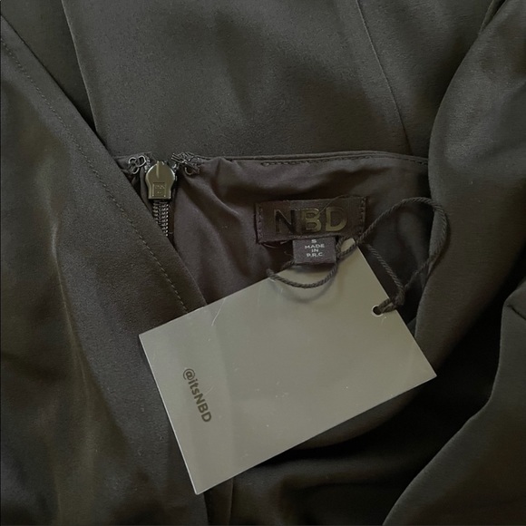 NBD Side Slit Wrap Front Maxi Dress in Black NWT - Picture 5 of 5